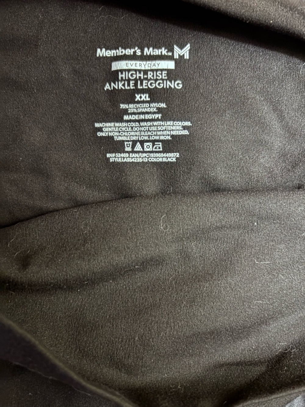 High-Waist Black Active Leggings with Side Pockets - Picture 4 of 4